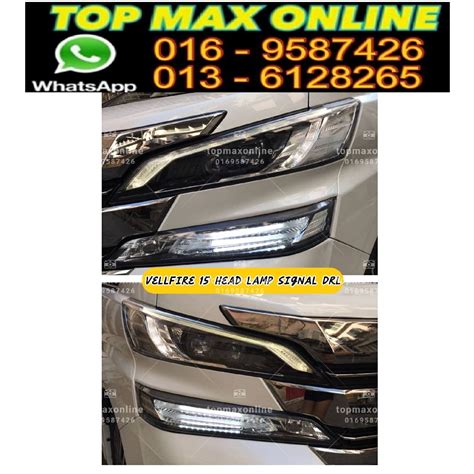 Toyota Vellfire Alphard ANH30 Head Lamp Led DRL Daylight With Signal