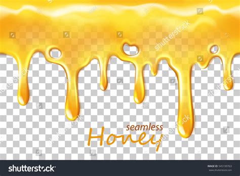 Seamless Dripping Honey Repeatable Isolated On Stock Vector Royalty