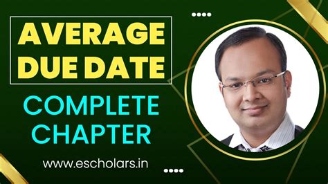 Average Due Date Complete Chapter Ca Foundation Junedec 24 Ca