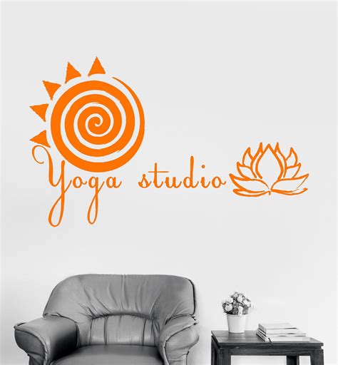 Vinyl Wall Decal Yoga Studio Meditation Health Lotus Stickers Unique G