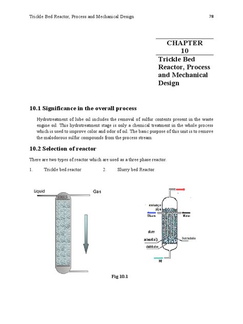 Trickle Bed Reactor, Process and Mechanical Design | PDF | Chemical ...