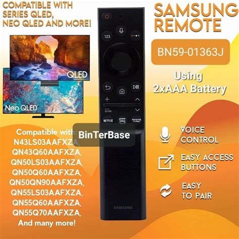 Jual Remote Remot Smart TV Samsung QLED Crystal UHD 4K 8K BN59 01363J