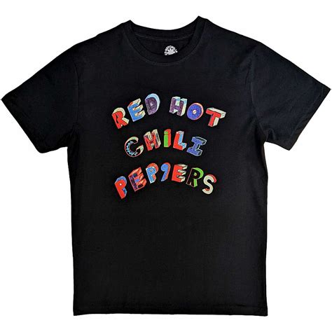 Red Hot Chili Peppers tričko Colourful Letters Black pánske Musicwear Tričká mikiny