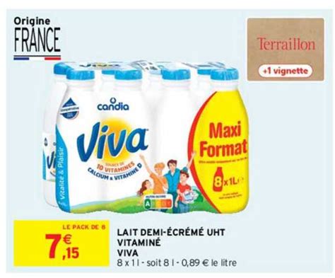 Promo Lait Demi Cr M Uht Vitamin Viva Chez Intermarch Hyper