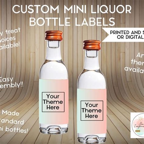 Custom Liquor Label Mini Etsy