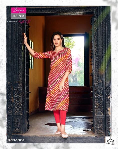 Diya Trends Gardencity Vol Rayon Wholesale Straight Kurti Catalog