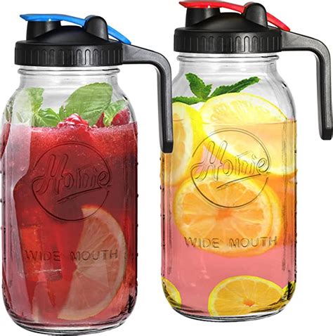 Amazon Tebery Pack Wide Mouth Half Gallon Glass Mason Jar