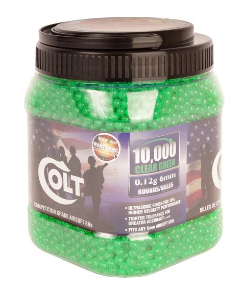 Competition Grade Colt Airsoft 012 G Bbs In A Jar Of 10000 Count