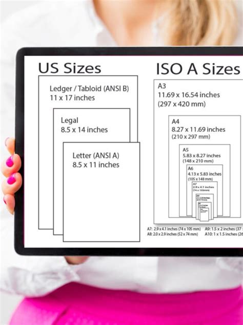 Printable Paper Size Chart (FREE!) - Leap of Faith Crafting