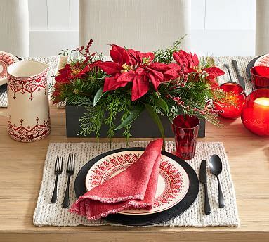 Composed Poinsettia Centerpiece | Pottery Barn