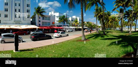 Art Deco Hotels, Ocean Drive, Miami Beach, Miami, Florida Stock Photo ...