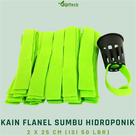 Jual KAIN FLANEL SUMBU HIDROPONIK UKURAN 2 CM X 25 CM ISI 50 PCS