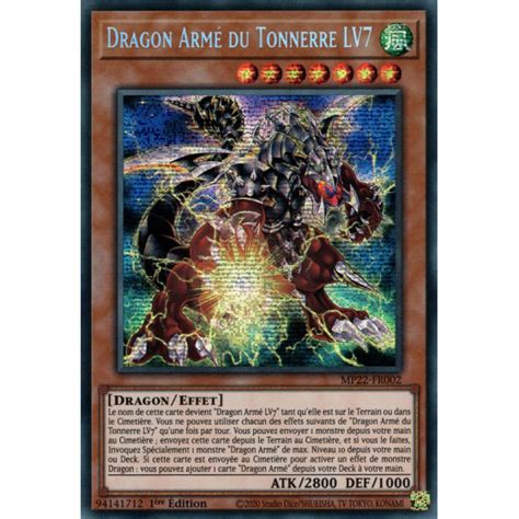 Dragon Armé du Tonnerre LV7 MP22 FR002 Carte Yu Gi Oh à l unité