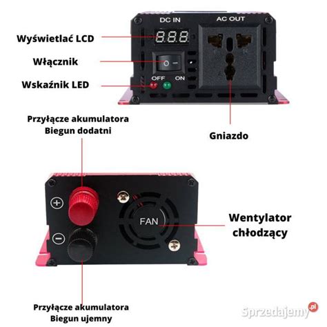 SOLIDNA Przetwornica Samochodowa 24V 230V 3000W CZYSTY SINUS Kraków