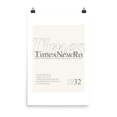 Times New Roman Poster | Typography Print, Home Office Art | Times new roman, Typography poster ...