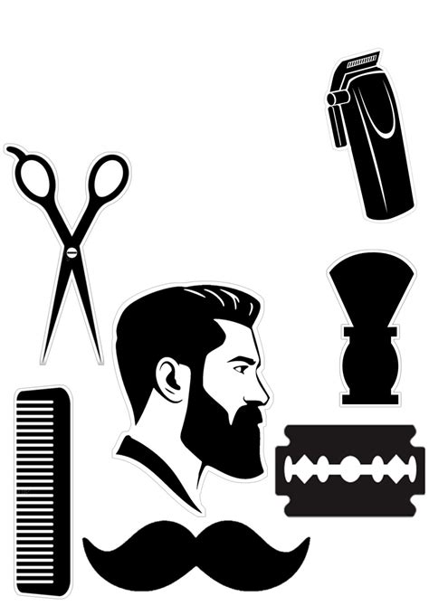 Barber Logo Barber Shop Illustration Art Hair Salon Art Tattoo Cake