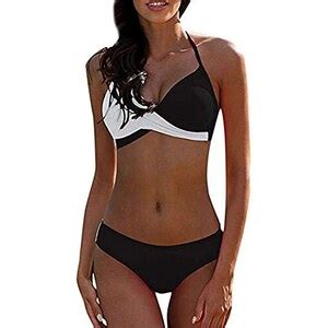 Chechury Donna Costume Da Bagno Push Up Imbottito Reggiseno Bikini Due