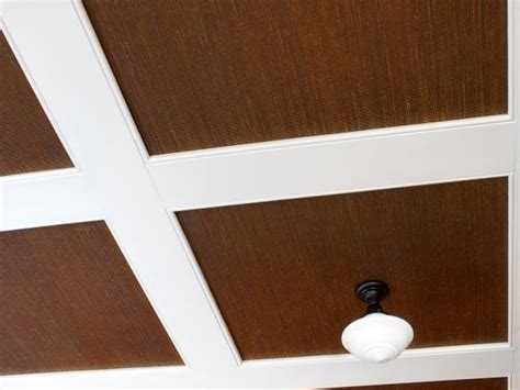 How To Install Grasscloth On A Coffered Ceiling Hgtv