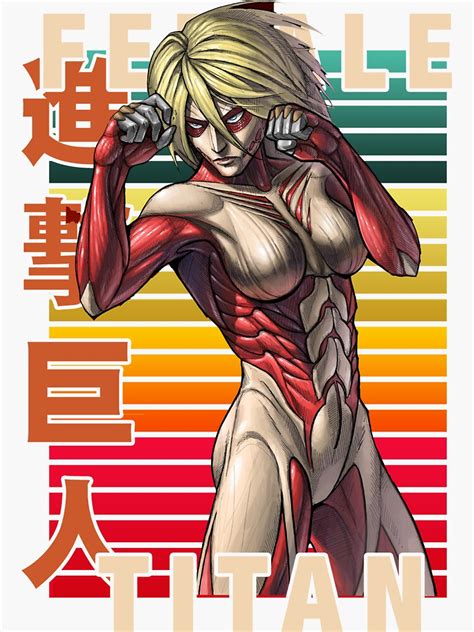 "Annie Leonhart Titan Form Attack On Titan" Sticker for Sale by ...