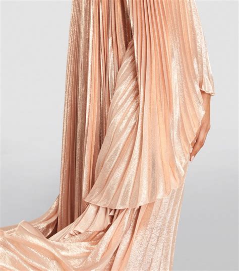 Womens Zuhair Murad Beige Silk Blend Pleated Kaftan Gown Harrods Uk