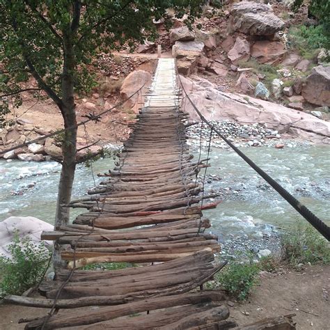 HD Wallpaper Bridge Stream Crossing Rickety River Nature Wooden