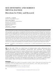 Sex Offending And Serious Mental Illness Pdf Sex Offending And Serious Mental Illness