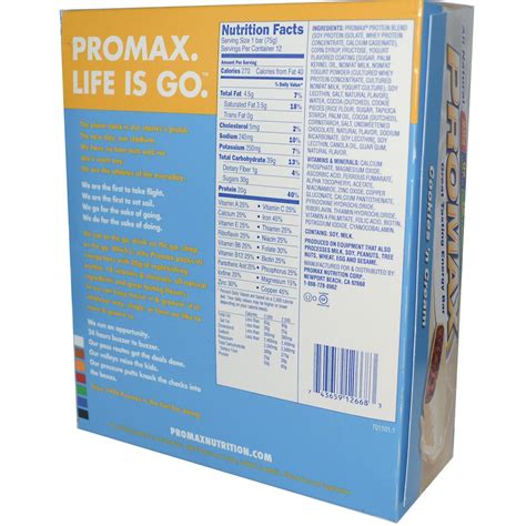 Promax Protein Bars Nutrition Facts | Besto Blog