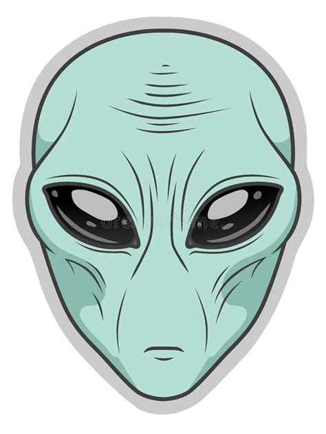 Sci Fi Alien Face Monster Artwork Stock Illustration Illustration Of