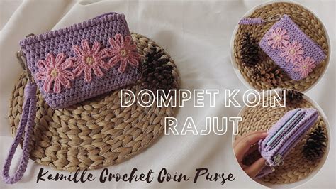 Dompet Koin Rajut Kamille Crochet Coin Purse Youtube