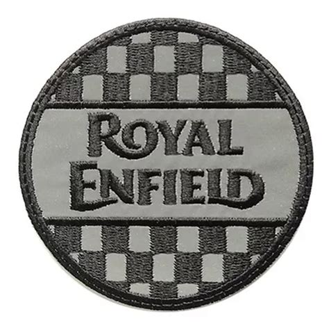 Parche Bordado Royal Enfield Reflectivo Con Bandera Pits