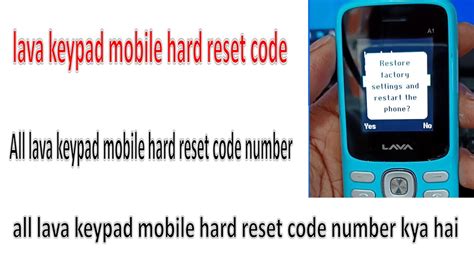 All Lava Keypad Mobile Reset Code Lava Keypad Mobile Hard Reset YouTube