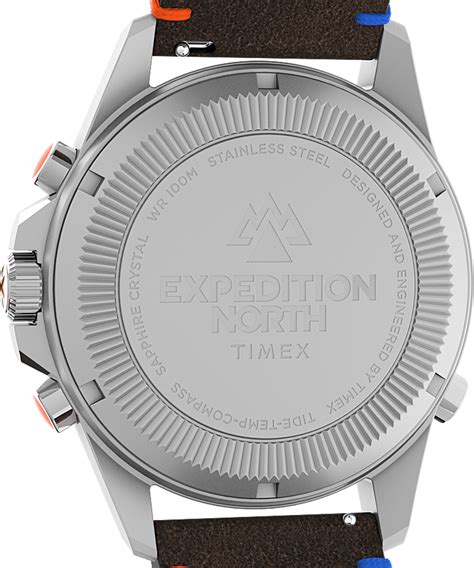 Expedition North Tide Temp Compass Mm Eco Friendly Leather Strap