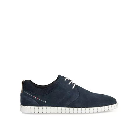 Sneakers NAVY DENIM SIDE CUIR