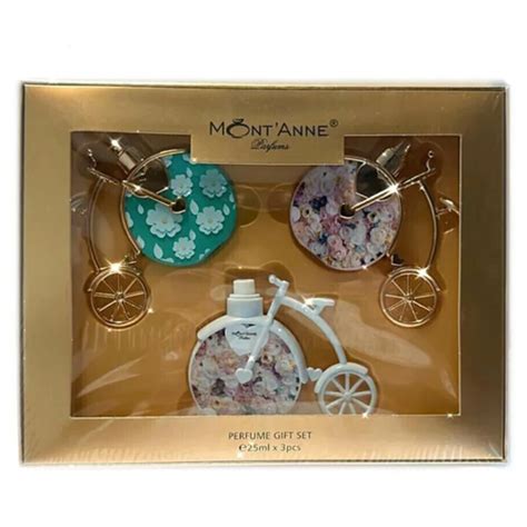 Kit Mont Anne Miniatura De Bicicletas Perfume Gift Set 3x 25ml Lams