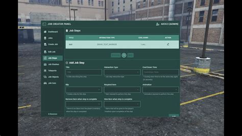 0r In Game Job Creator Fivem Job Creator Script [oxlib Target Esx Qb