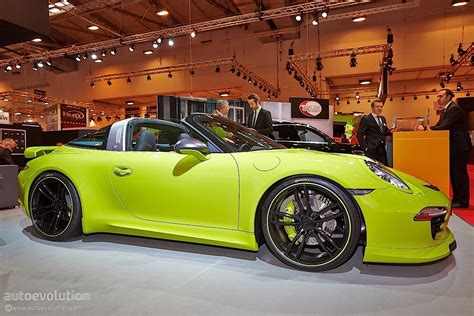 Techart Porsche 911 Targa Makes Essen 2014 A Green Show Live Photos