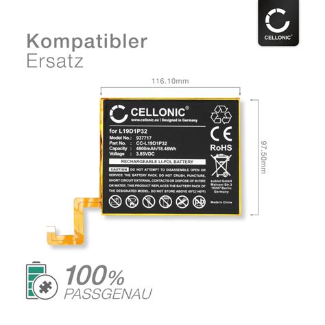 Lenovo Tab M10 Plus Ersatz Akku L19D1P32