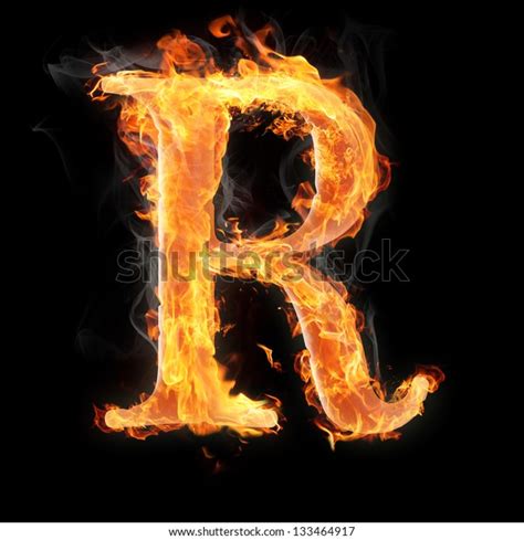 Letters Symbols Fire Letter R Stock Illustration 133464917