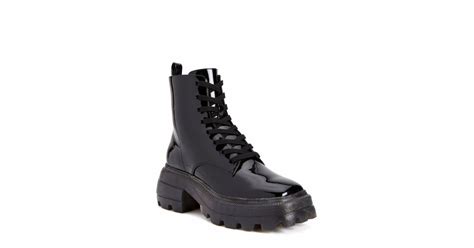 Katy Perry Synthetic The Geli Combat Square Toe Boot In Black Lyst