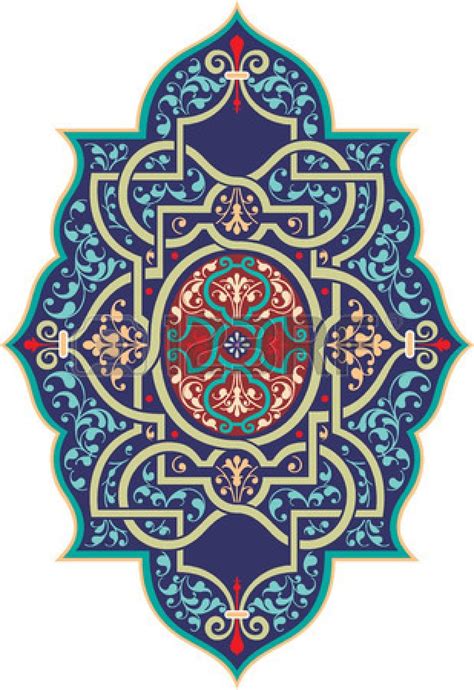 Oriental Ornament Vector Design Colored Islamic Art Pattern Pattern