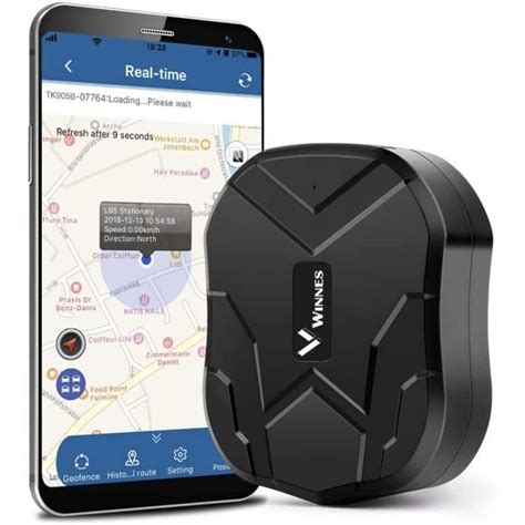 Winnes Traceur Gps Voiture Tanche Jours Longue Autonomie Aucune