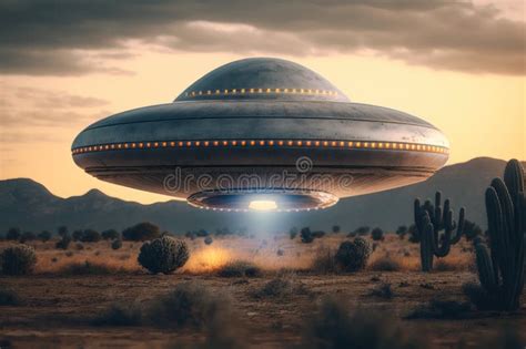 Ufo Unidentified Flying Object Ai Generated Stock Illustration