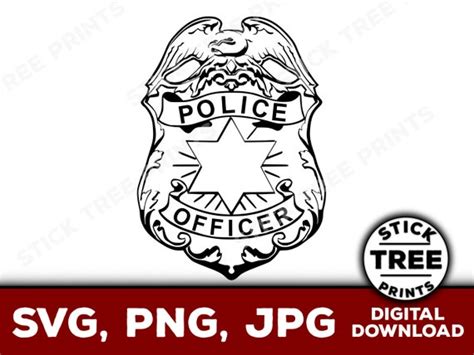 Police Badge Vector Police Badge Clip Art Police Badge Svg - Etsy