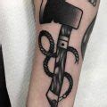 Traditional Dagger Heart And Flowers Tattoo Tattoogrid Net