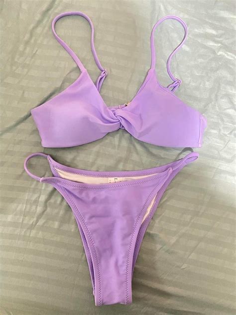 Lilac Bikini Set Women S Fashion Swimwear Bikinis Swimsuits On Carousell