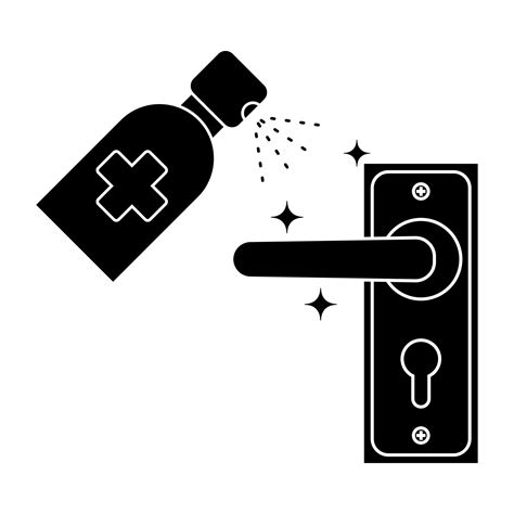 Door knob disinfection. Use a spray antiseptic to prevent the spread of