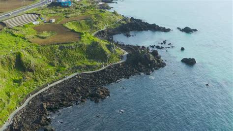 Jeju Island's sea trail. Jeju Island Olle Trail., Stock Footage | VideoHive