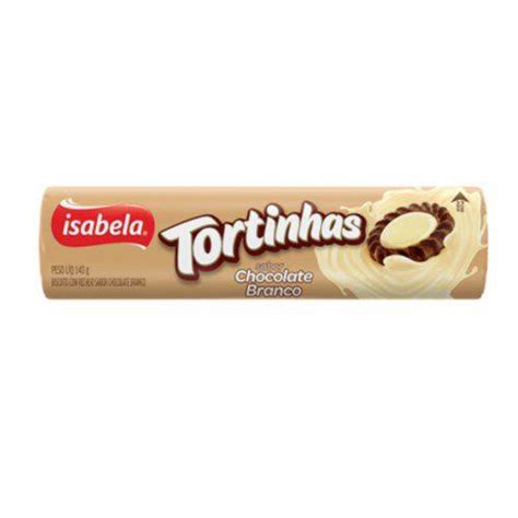 Biscoito Recheado Isabela Tortinhas Chocolate Branco 140G Biscoito