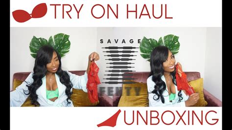 Trying On Savage X Fenty Lingerie Unboxing YouTube
