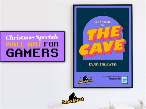 GAMING WALL ART Poster for Man Cave Decor, Christmas Gifts for Gamers ...